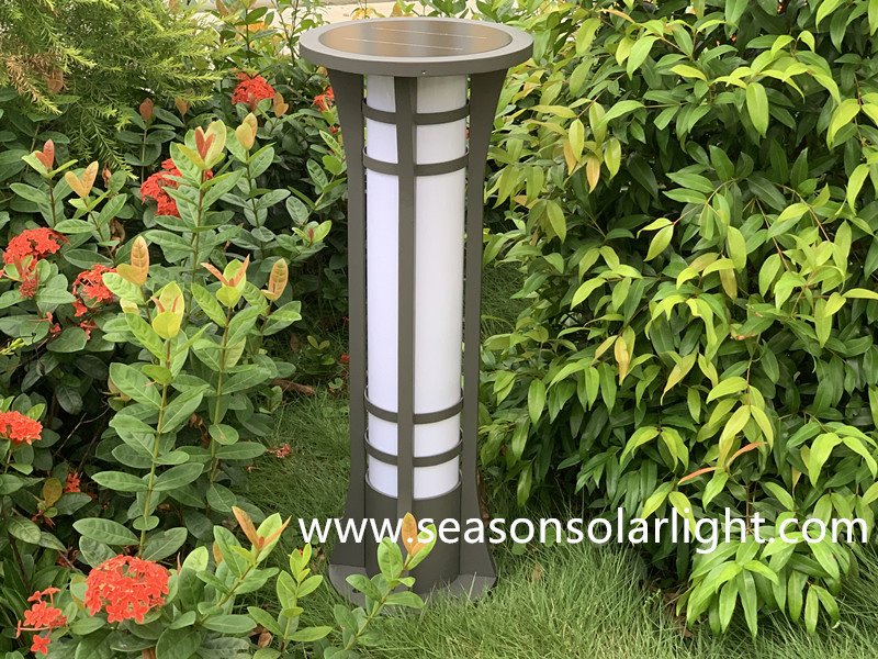 High Lumen LED Lighting Lamp CE Garden Outdoor Solar Bollard Lamp with 5W Solar Panel &amp; LED Lamp