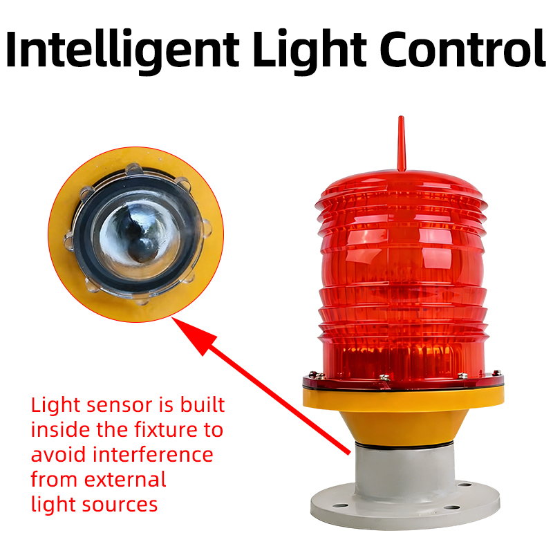 Aviation Obstruction lights With Adjustable Frequency &amp; RGB Ensure Flight Safety For Buildings, Towers And airport runways.
