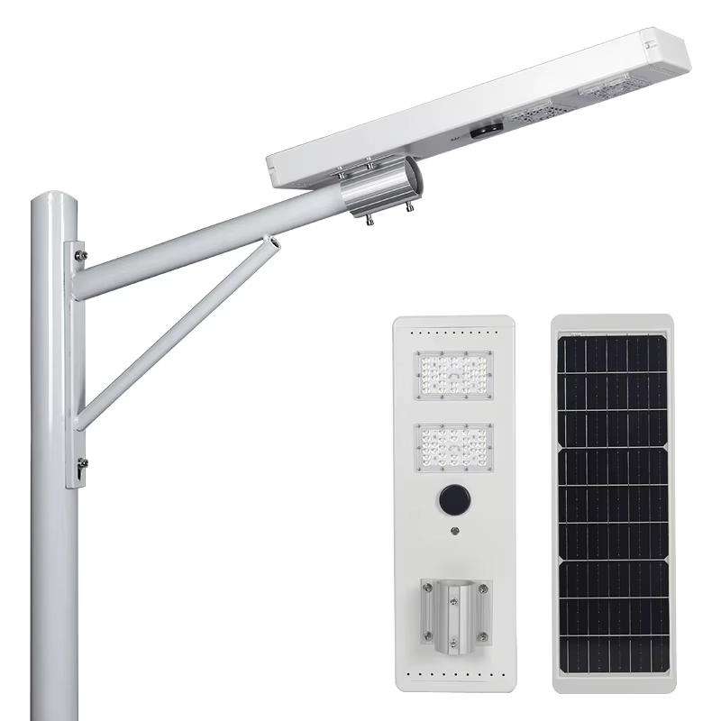 Outdoor All in One 30w 60w 80w Solar Street Light With Intelligent Controller LED Street Light With Smart radar Sensor