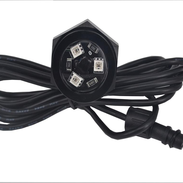 High Quality 1/2\" NPT RGB LED Boat Underwater Light with Drain Plug 12V Marine Supplies