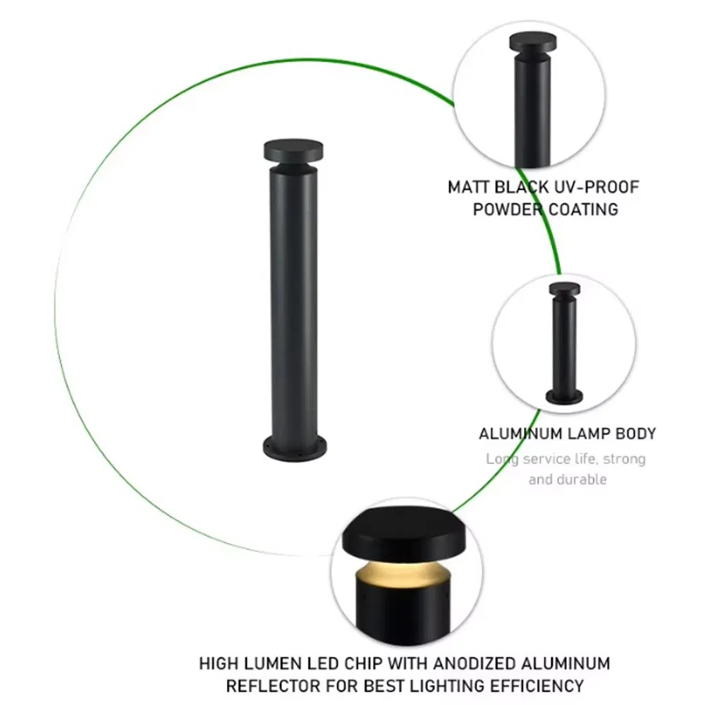 Ik10 LED Bollard IP66 20W External LED Lighting Bollard Fitting for Road Street Light Outdoor Fast Delivery Time