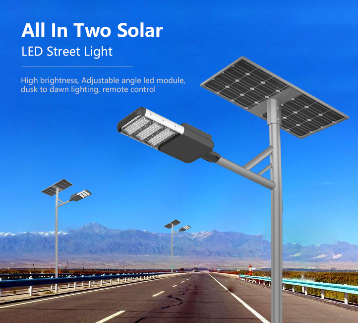 JKCSOLAR Aluminum Adjustable Panel LifePO4 Battery Smart Split Streetlight 40w 50w 60w 80w 100w 150w Led Solar Street Light