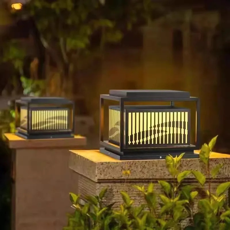 2024 Outdoor LED Courtyard Light Waterproof Aluminum Street Lamp With Pillar Top Fence Cap Door Post Landscape Facade Lighting