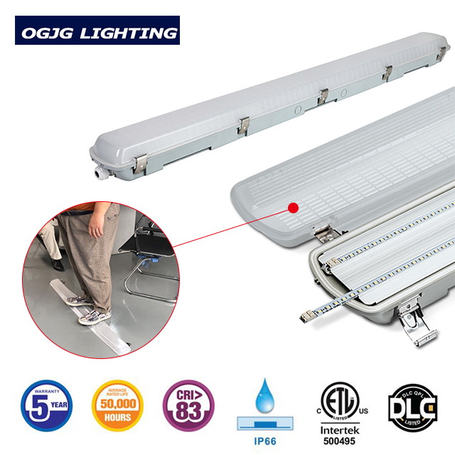 Warehouse Use Industrial Led Waterproof Tube Triproof Fixture Led Garage Light Workshop Tri-proof Light