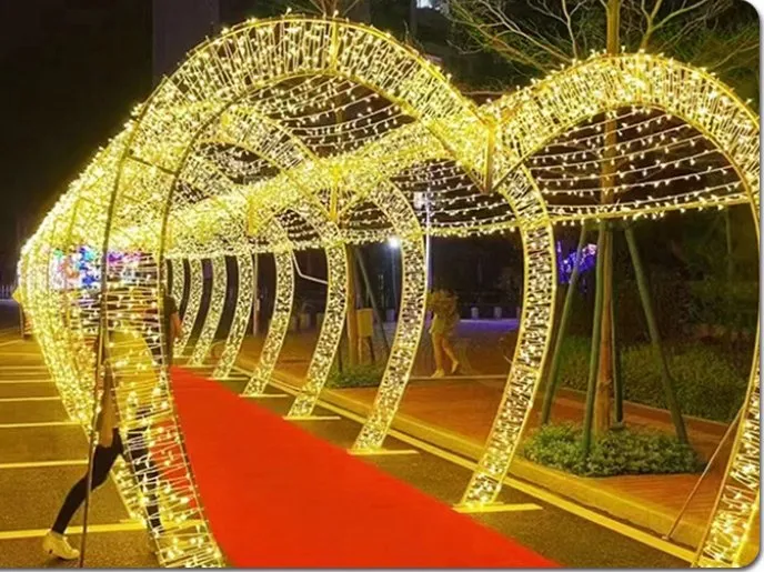 LED Heart Arch Tunnel Wedding Romantic Walkway Lighting