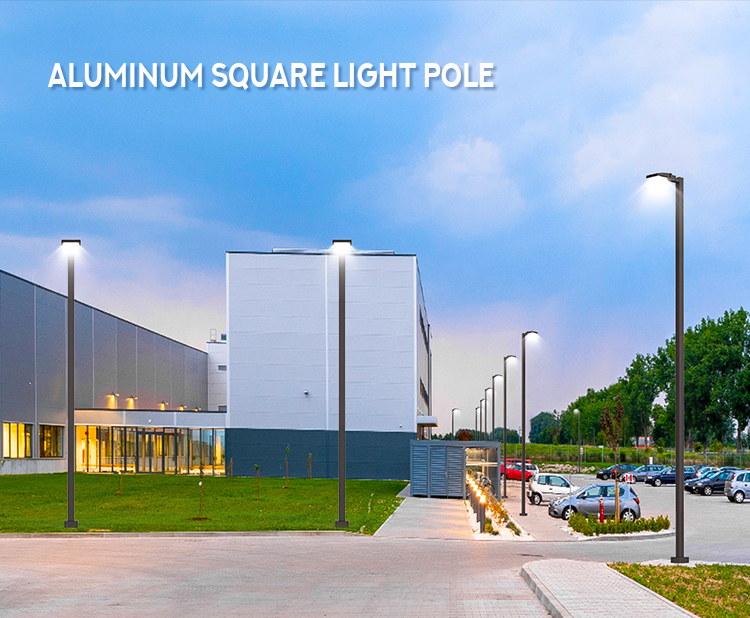 Square Street Light Pole