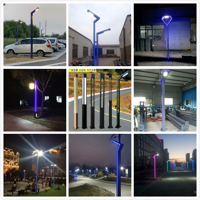 Aluminium Garden Yard Lights Waterproof Garden Landscape Light IP65 Pole Lamp LED Garden Light Park Landscape Post Top Outdoor