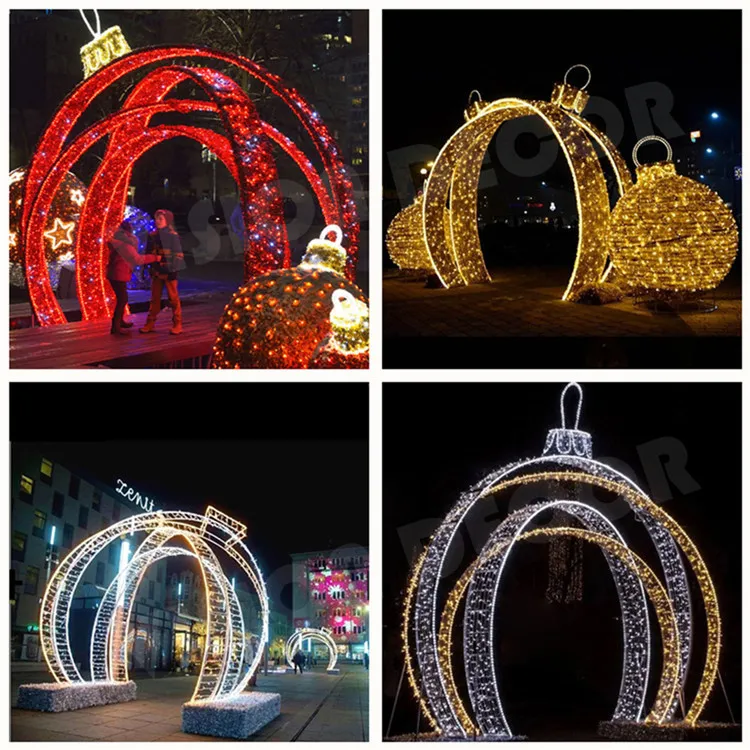 LED Christmas Lighting Tunnel Decorations Large 3D Arch Motifs