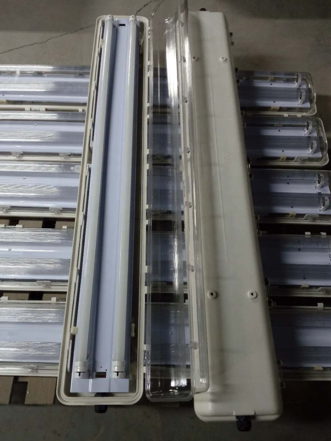 BYS Engineer Plastic Explosion Proof 2x36w 4ft Fluorescent Lamp Led Light Fixture Anti-corrosion Waterproof Dustproof