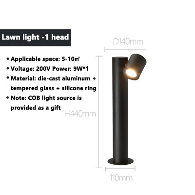 Dual Head LED Bollard Light for Outdoor Pathway &amp; Garden Lighting