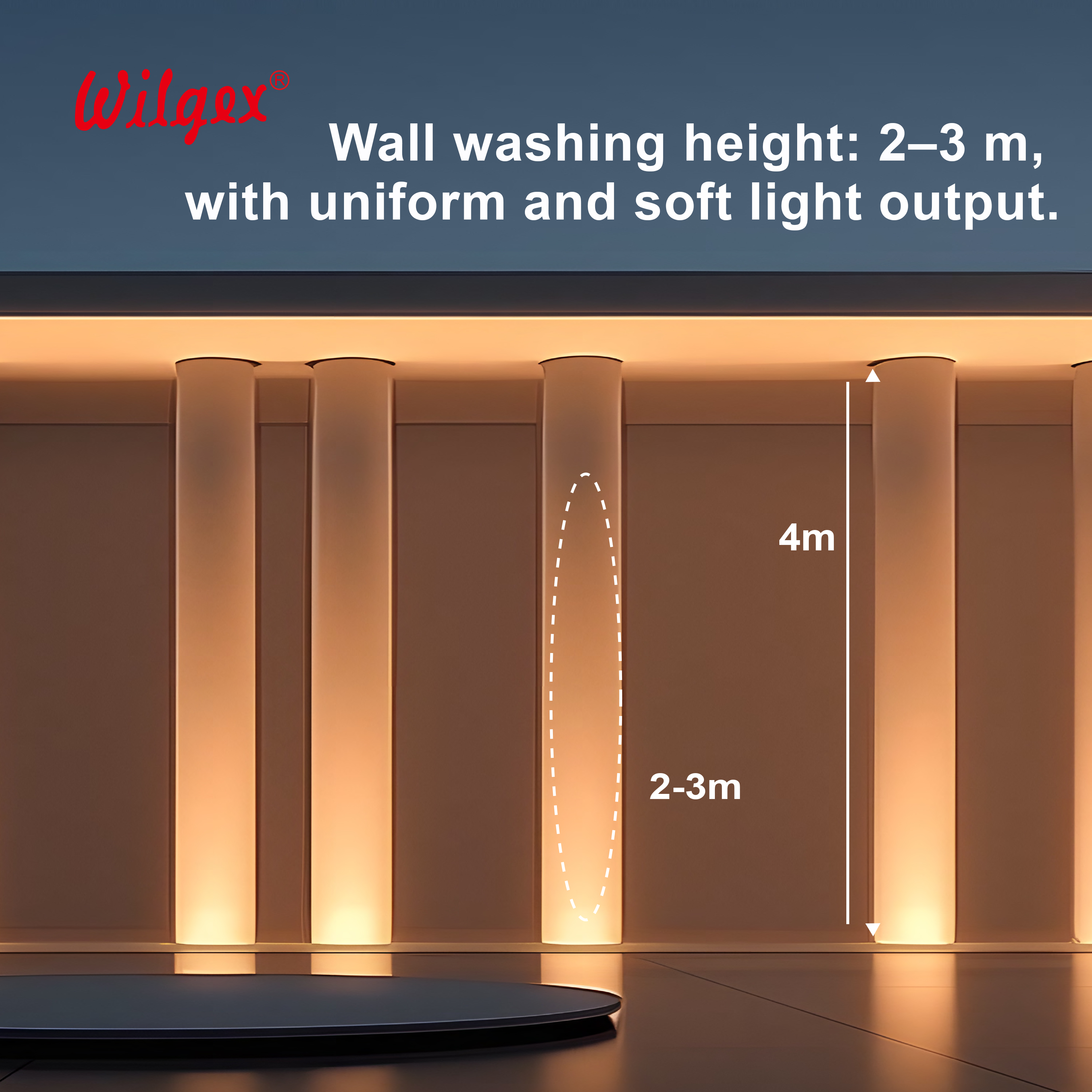 Side &amp; Top Bend Flexible LED Wall Washer IP67 Cuttable RGB Uniform Wall Washing Facade 5-Year Warranty 36x25mm