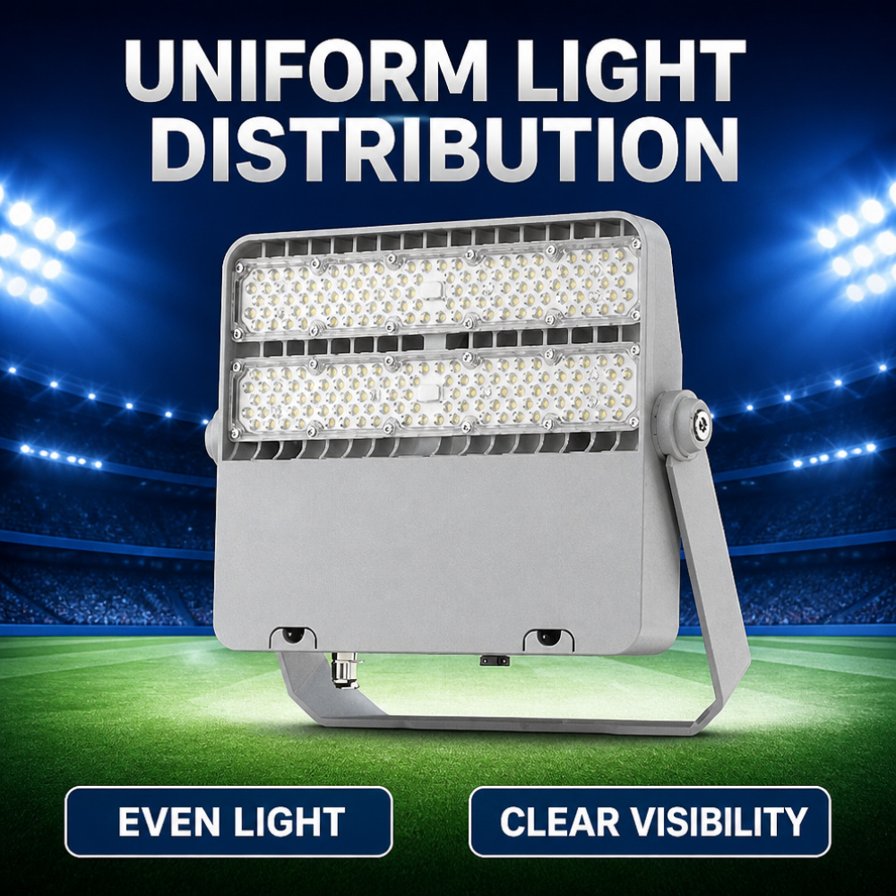 Modern COB IP66 High Brightness Sport Flood Lights Outdoor 750W/1000W DMX512 RGB Stadium Lighting System for Sports Seaport