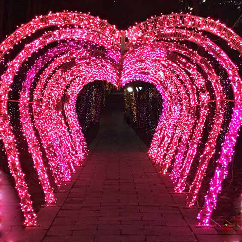 LED Heart Arch Tunnel Wedding Romantic Walkway Lighting