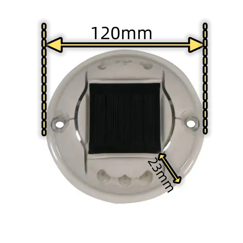 Solar Runway IP68 Waterproof Ground Lights High Brightness Traffic Signal Road Stud