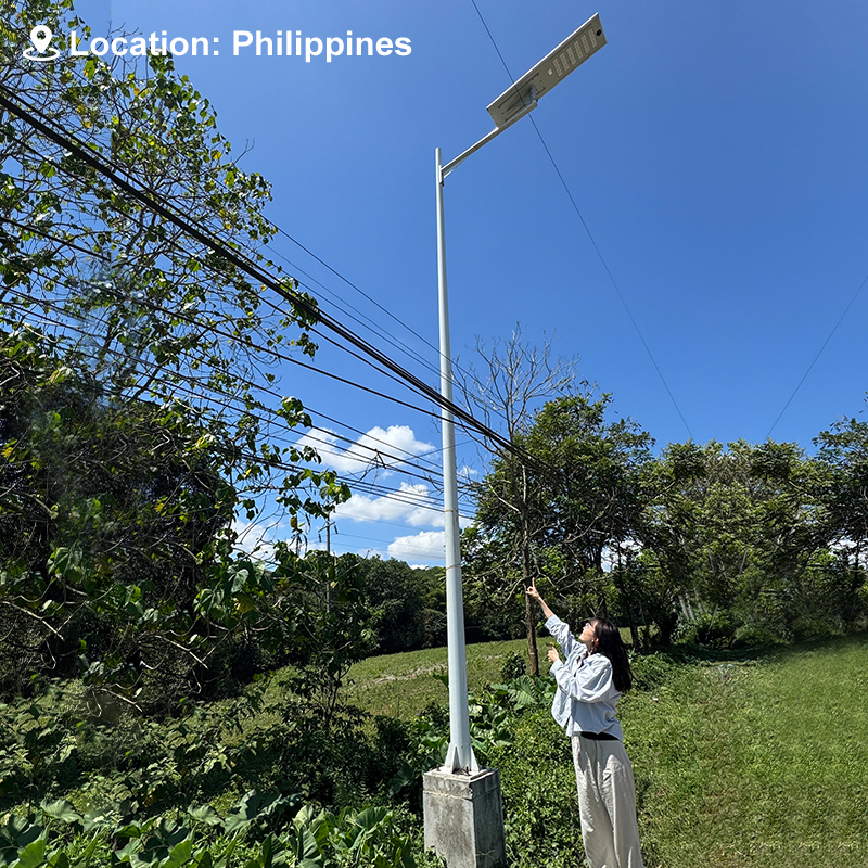 Ip66 500 70w 100w Adjustable Outdoor Ufo Village Green Round All In One Solar Led Street Lights