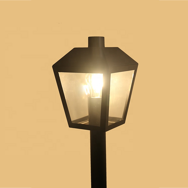 Modern E27 LED Landscape Villa Outdoor Lights Die-Cast Aluminum Trapezoid PC Shade Waterproof AC Power Supply for Garden Lawn