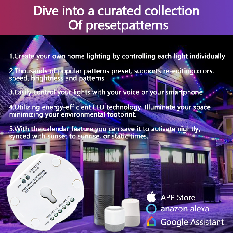 Rgbw 48v Jellyfish Pixel Point Light 2904 Landscape Outdoor Waterproof Point Light Rgbic Permanent Christmas Holiday Lights