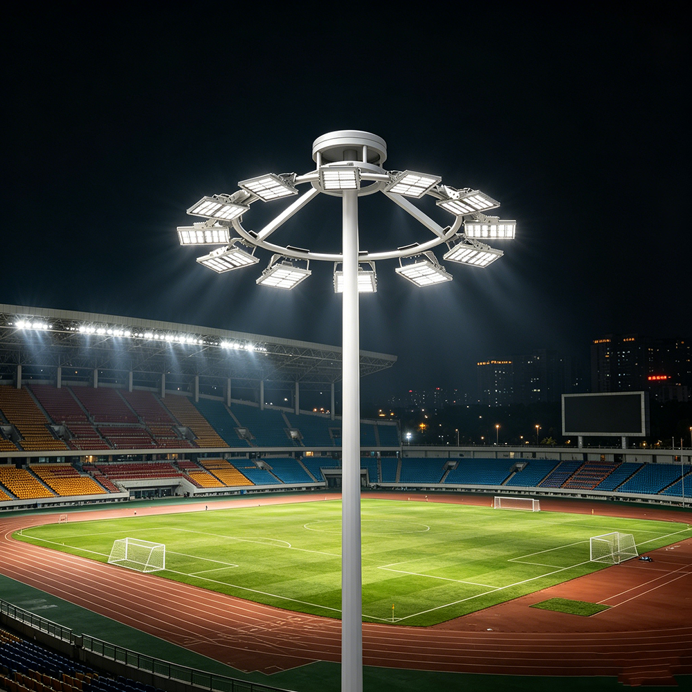 Factory Price High Mast Lighting 30m Pole Integrated LED Light Aluminum IP65 for Airport Runway and Container Terminal