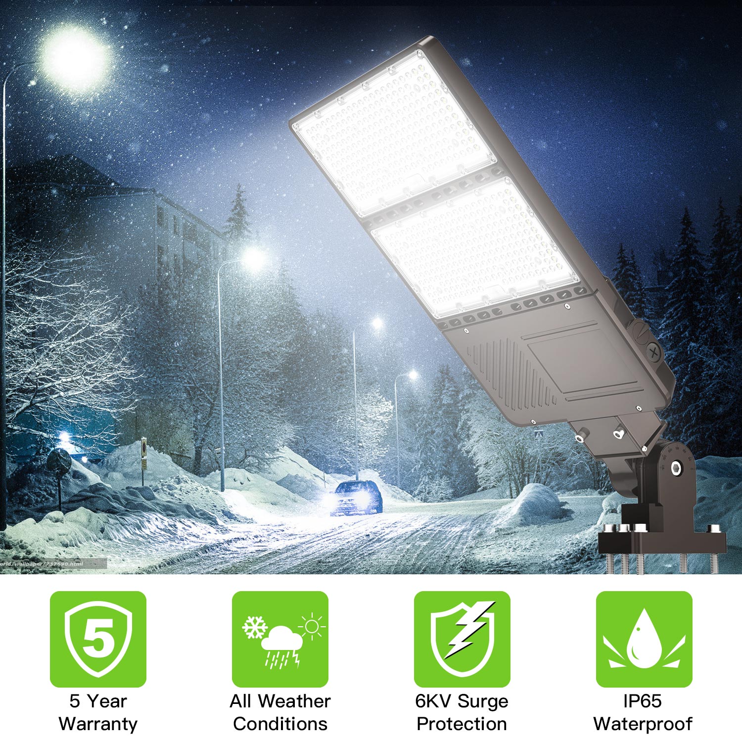 Road Fixture US Stock DLC ETL Led Street Light 100w 200W 240w 300w 400w Outdoor LED Shoebox Photocell All In One Street Light