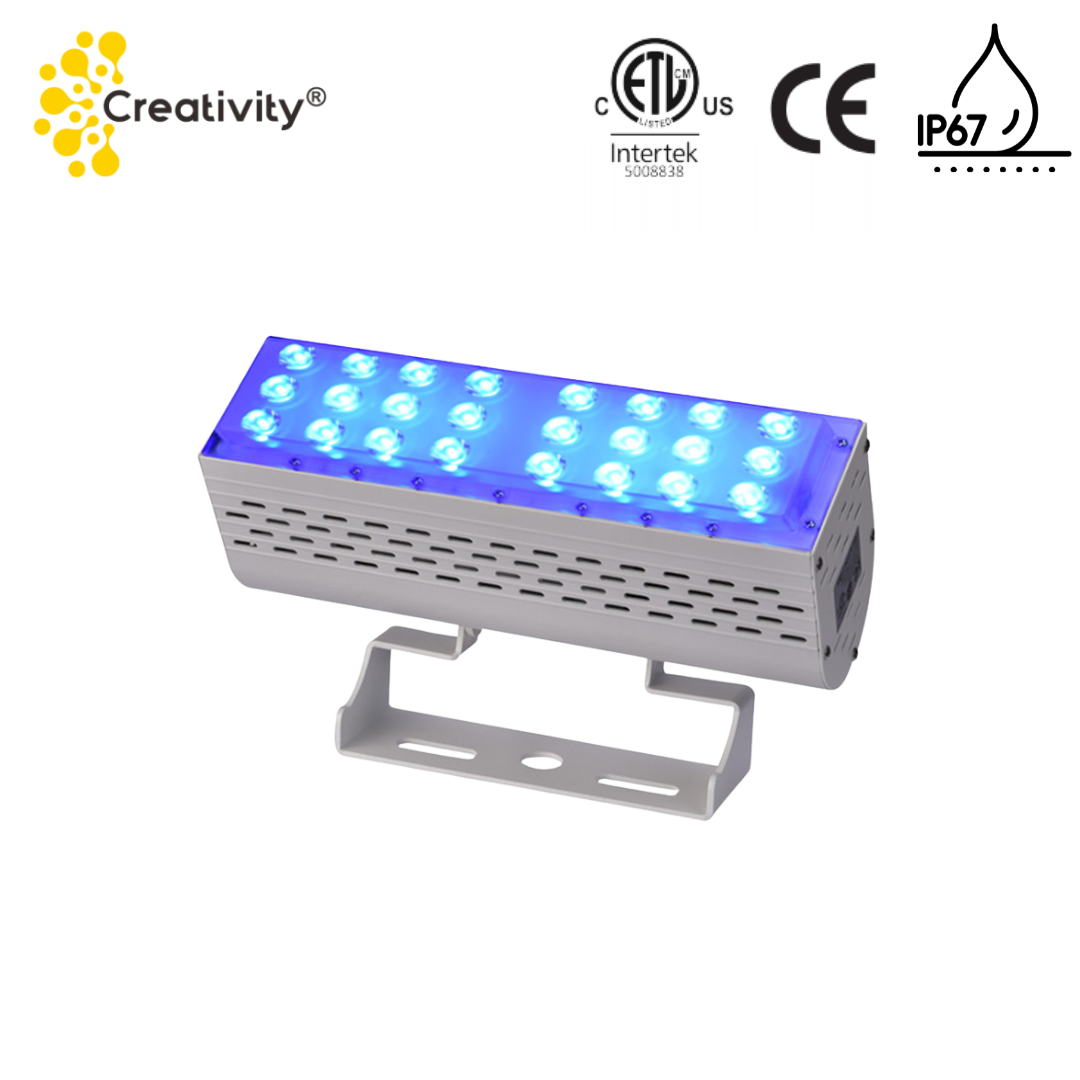 High Quality DMX Wireless ETL Listed RGBW Flood Light AC100-277V 50W Outdoor Led Flood Lights IP67 Architectural Facade Lighting