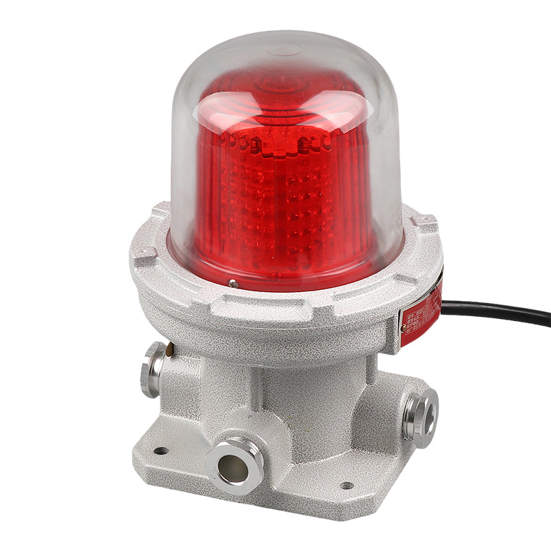 CBZ 10W LED Aviation Obstruction Beacon Light Flashing Red Explosion-Proof Tile IP65 AC220V Aluminum for Chimney Base Type AR111