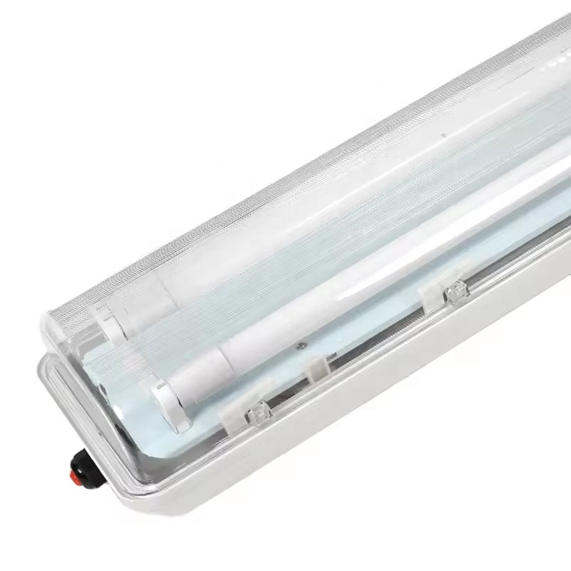 Full-Plastic Explosion-Proof Fluorescent Light Fixture IP66 &amp; IP65 LED Base With Aluminum Lamp Body ATEX Certified