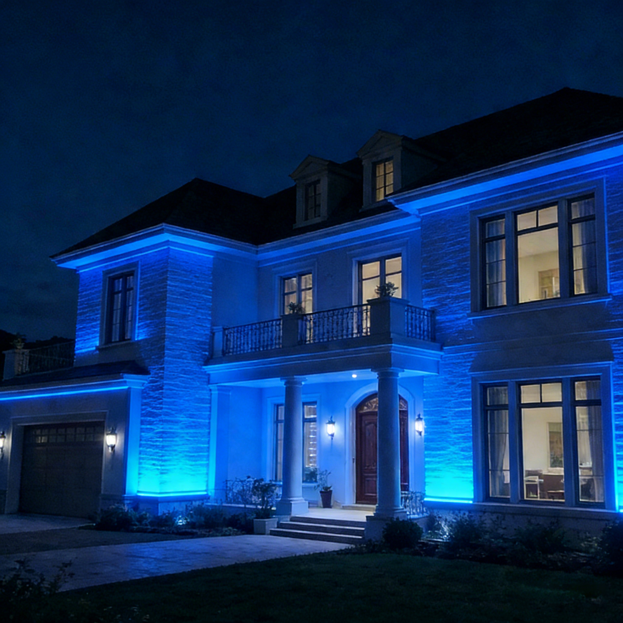 Blue Ocean Wave Lights LED Wall Washer Light DMX IP65 Waterproof Aluminum Linear Water Ripples Lamp for Building Facade Bridge