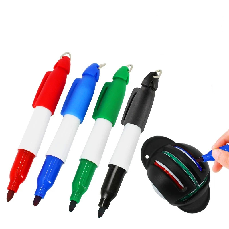 High Quality Golf Ball Line Marker Tool Kit Putter Alignment Golf Ball Line Drawing Template Tool Golf Scriber with Marking Pen
