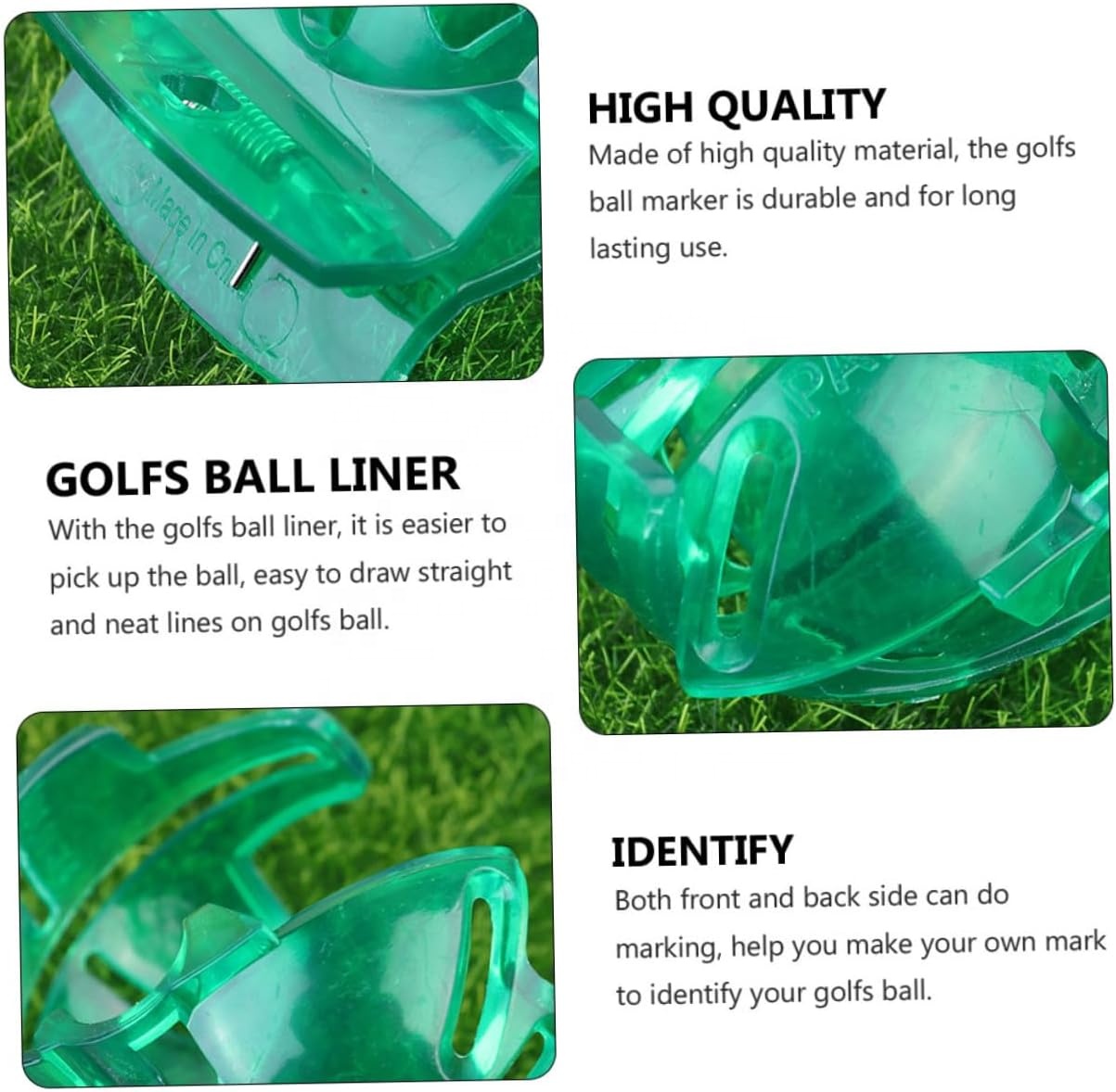 Cheap Price Custom Plastic Golf Ball Line Marker Ball Marking Kit Golf Ball Putting Clip Template Alignment Tool with Pens