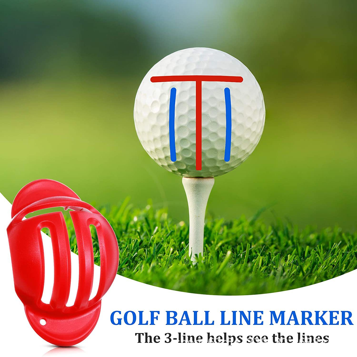 Custom Golf Ball Alignment Tool - Waterproof Ink Pen &amp; Markers for Precise Putting - Personalized Golf Gift