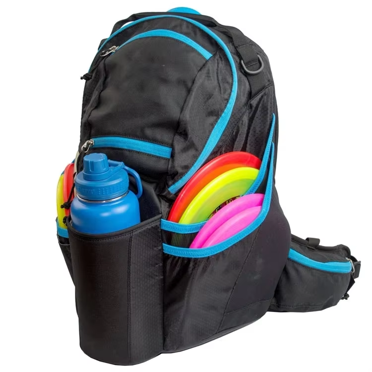 Multiple Disc Golf Backpack Bag Backpack Disc Storage With Individual Slots and Bottle Holder