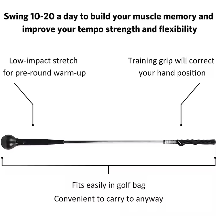 Whip Flexible Weighted Golf Swing Trainer Aid Improved Rhythm Flexibility Balance Tempo Strength Golf Training Aids