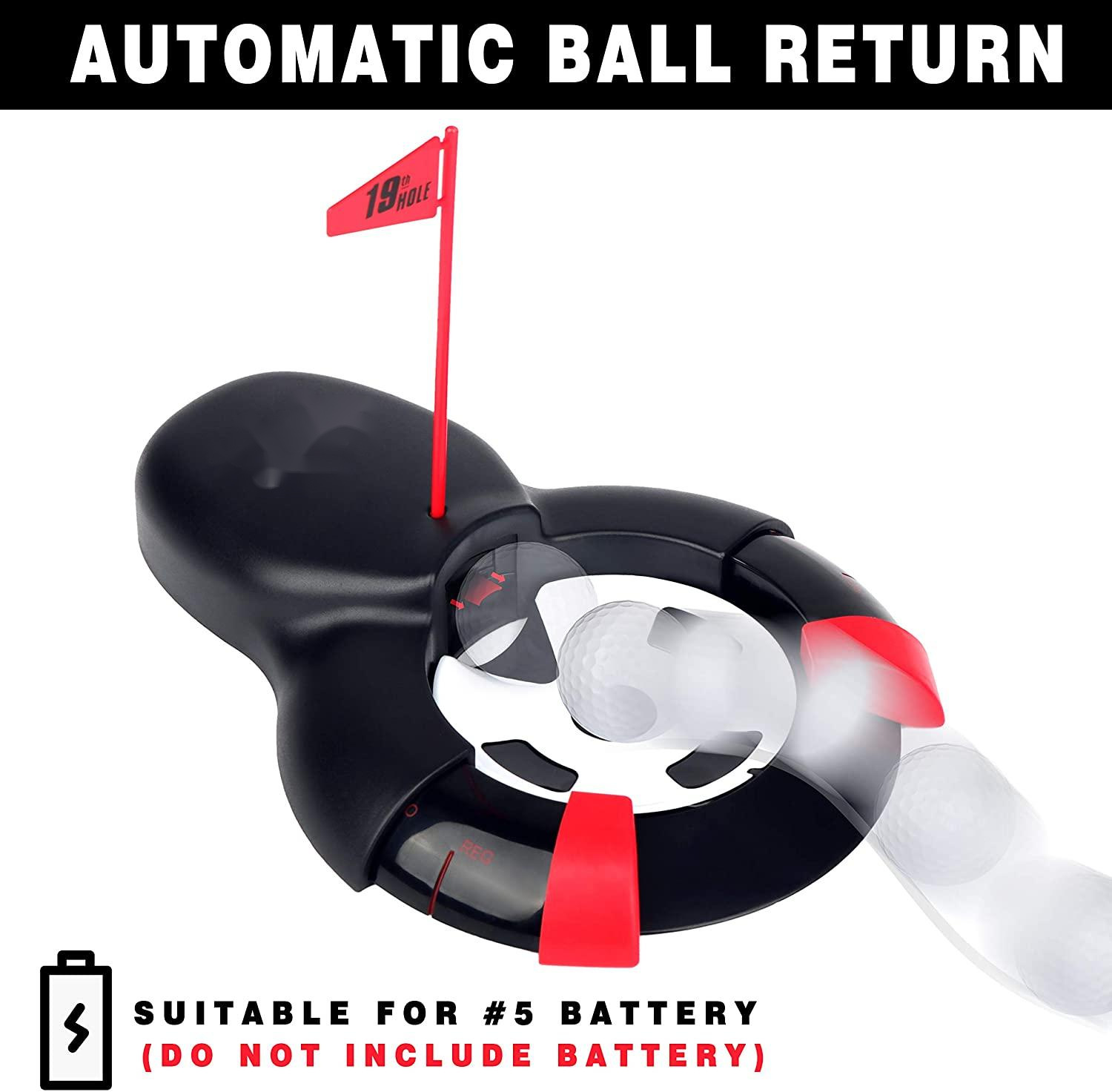 Automatic Golf Putting Cup with Ball Returning Feature Indoor Use Swing Trainer Practice Hole Training Aids