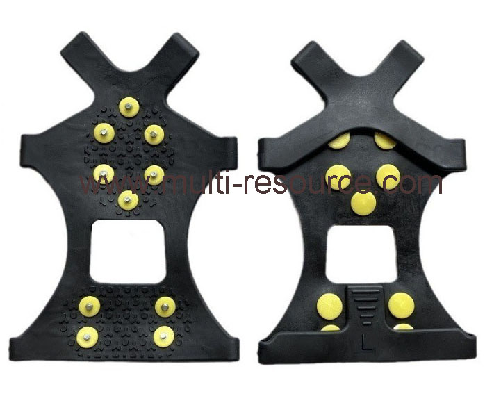 Ice Snow Grips Traction Cleats Shoes Grips 5-10 Spikes Boots Shoes Safe Protect Crampons Anti Slip Chain Shoe Ice Walker SAC01A