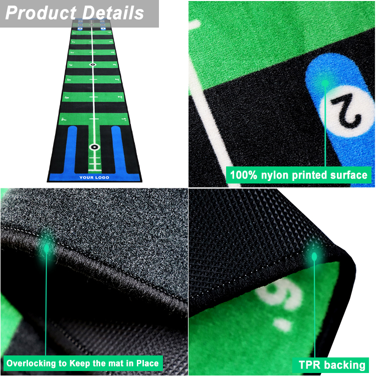 Custom Golf Training Chipping Mat Aid Strike Golf Course Practice Hitting Putting Green Mat for Indoor