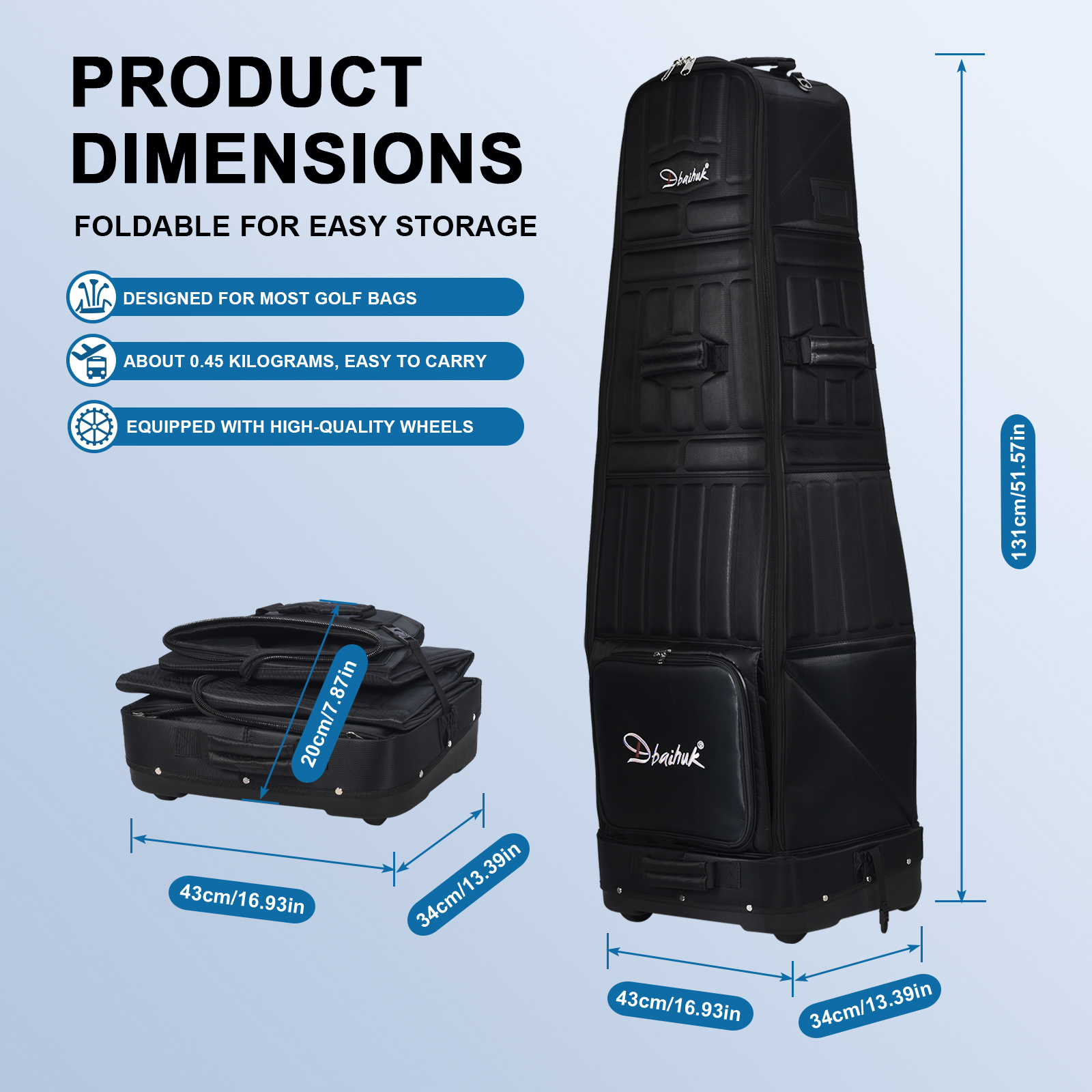 Golf travel bag details 2