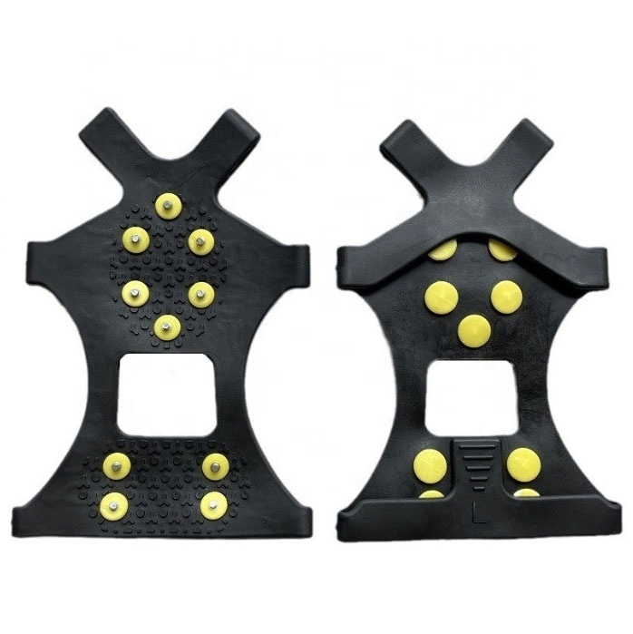 Ice Snow Grips Traction Cleats Shoes Grips 5-10 Spikes Boots Shoes Safe Protect Crampons Anti Slip Chain Shoe Ice Walker SAC01A
