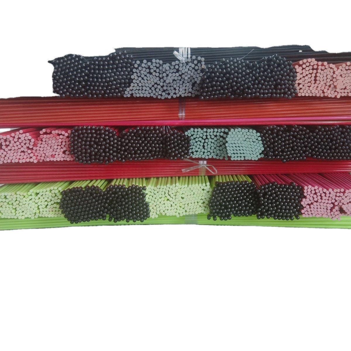 Green Orange Pink White High Strength 7mm Fiberglass Rod Strip Tube Alignment Sticks Golf Putting Training Aid