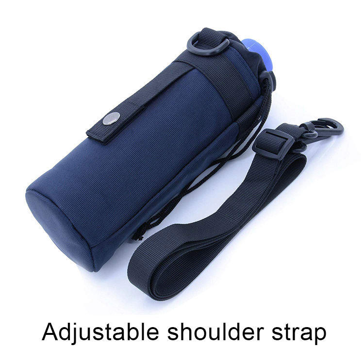 Outdoor Travel Hiking Water Bottle Pouch Sleeve Bag Carrier Bag Holder With Strap Canvas Water Bottle Holder