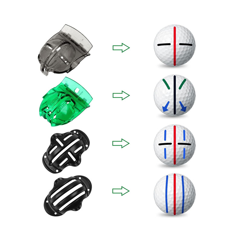 Ready to Ship 2025 New Design Plastic Golf Ball Alignment and Identification Tool Ball Marker Tool in Sport Style
