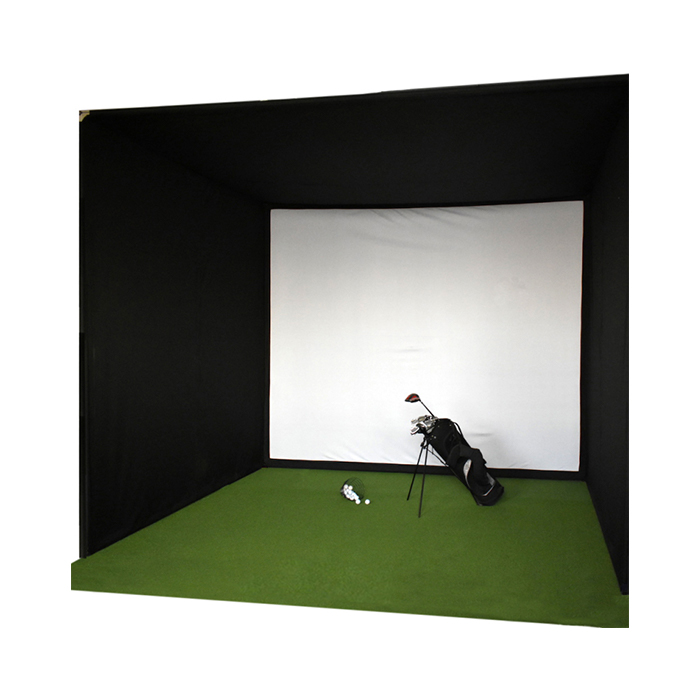 Virtual Low Noise 3D Impact Simulator Premium Indoor Golf Impact Screen Custom Size White Grommets Sale Factory