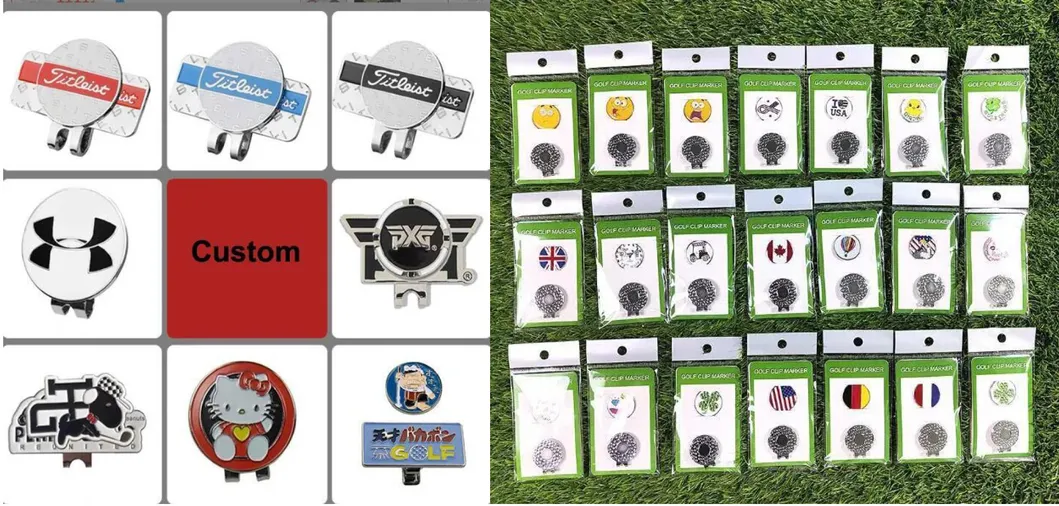 Golf Ball Marker Hat Clip Magnetic Golf Accessories Custom Logo Enamel