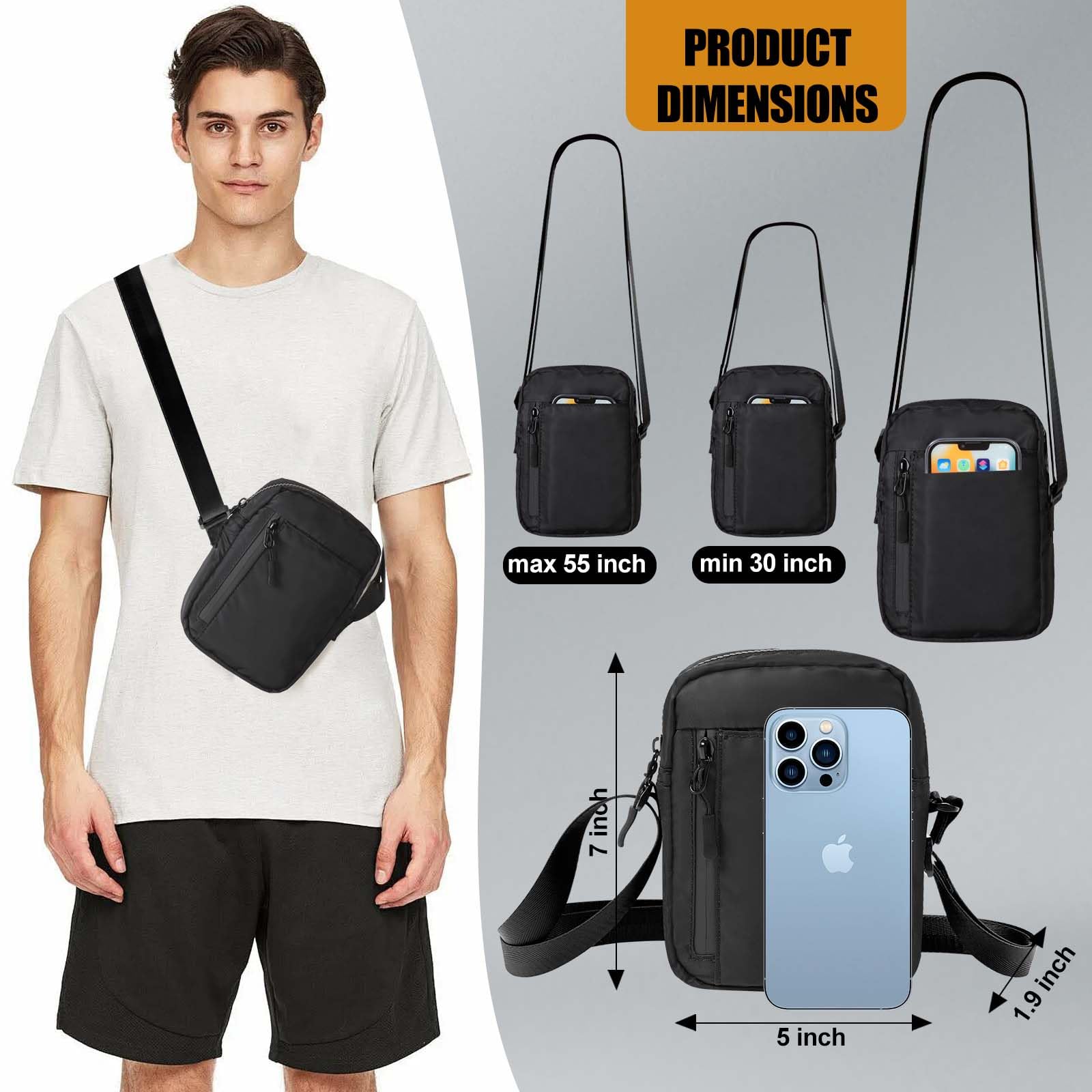 Magnetic Gym Bag for Men Women Small Gym Bag for Women and Men Water Bottle Holder for Gym Golf Tee Pouch Work and Sports