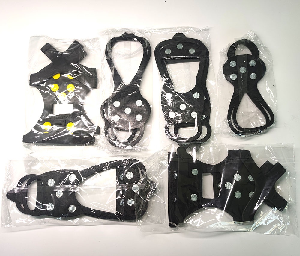 Ice Snow Grips Traction Cleats Shoes Grips 5-10 Spikes Boots Shoes Safe Protect Crampons Anti Slip Chain Shoe Ice Walker SAC01A