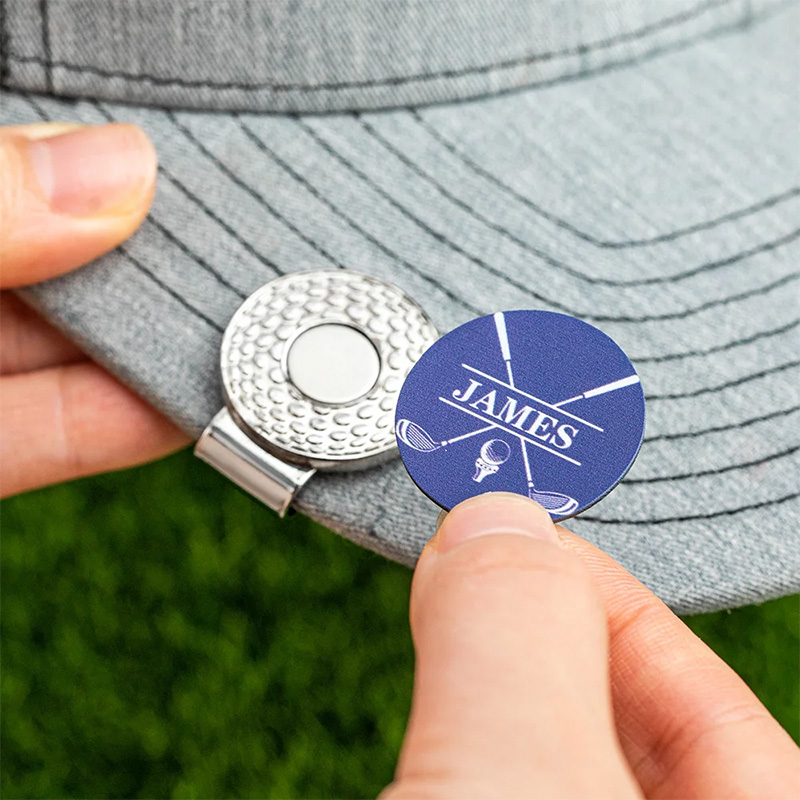 Custom Golf Ball Marker with Hat Clip for Gift Set Enamel Finish Logo Design Golf Marker Ball Marker Golf Tournament Use