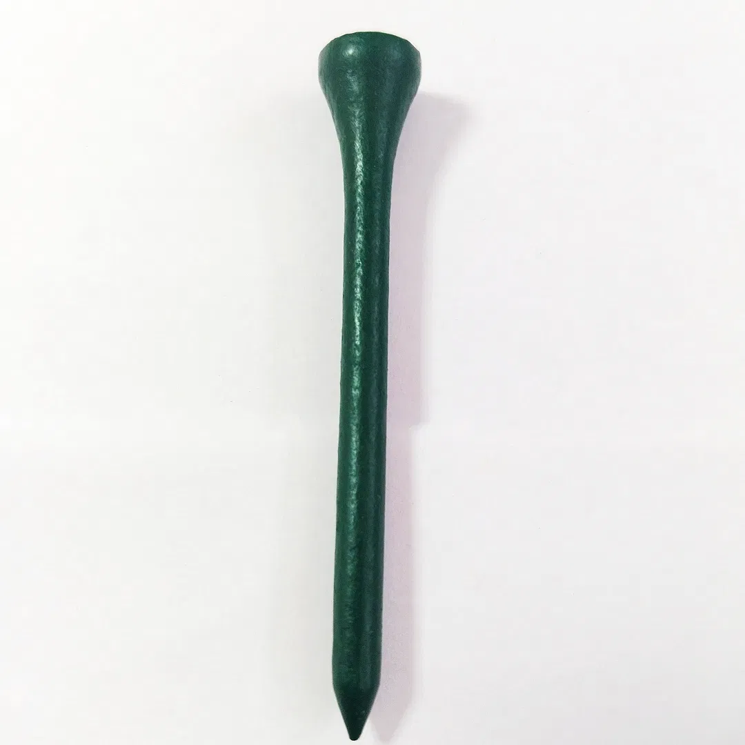 Gold Golf Tees - Custom Wood Golf Tee Holder, Custom Logo Dark Green Golf Tee Accessories