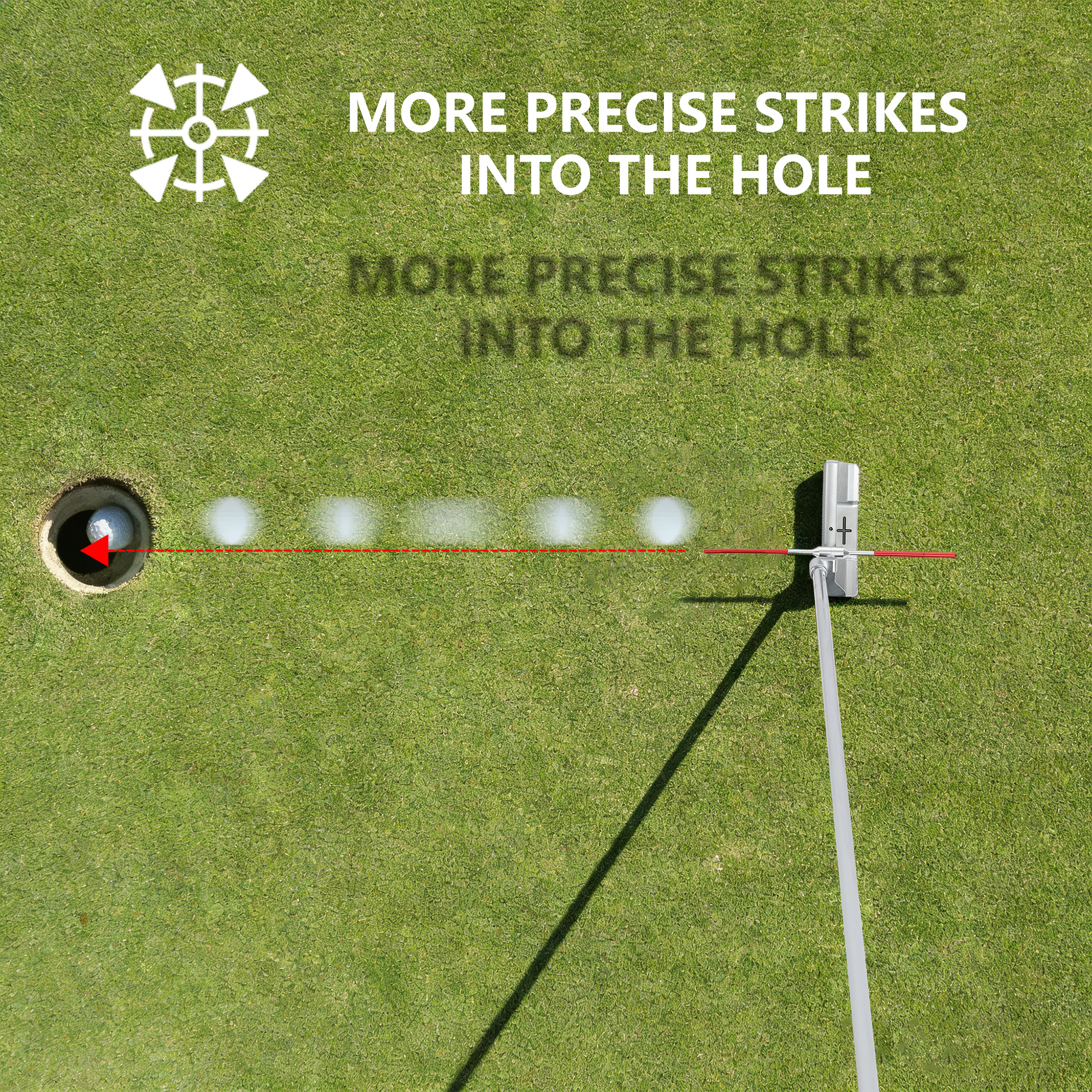 Factory Custom Logo Magnetic Aluminum Alloy Golf Putter Alignment Tool Professional Golf Accessories Golf Putter Training Aid