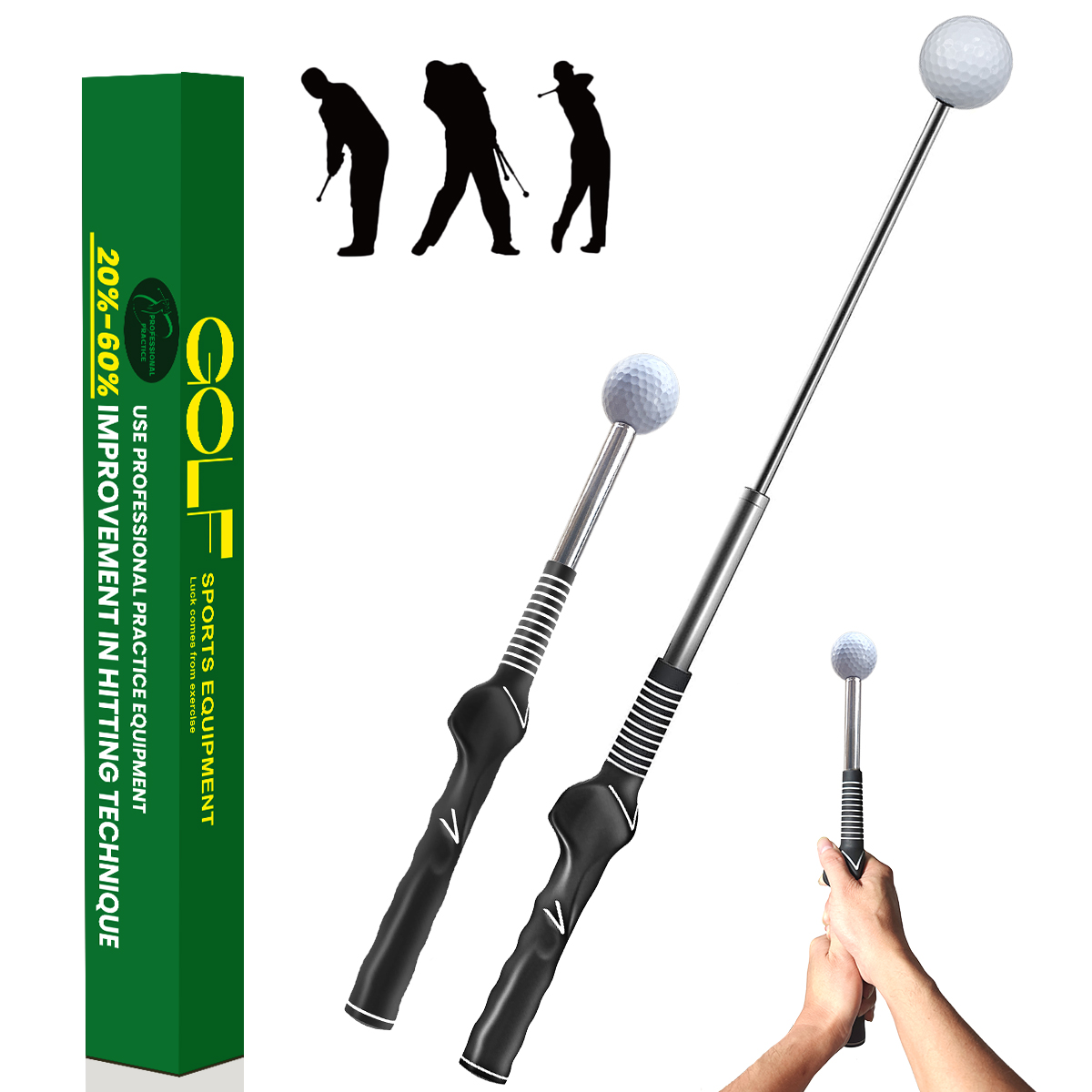 OEM ODM Golf Telescopic Swing Trainer Sound Impact Stick Rhythm Trainer Swing Practice Stick