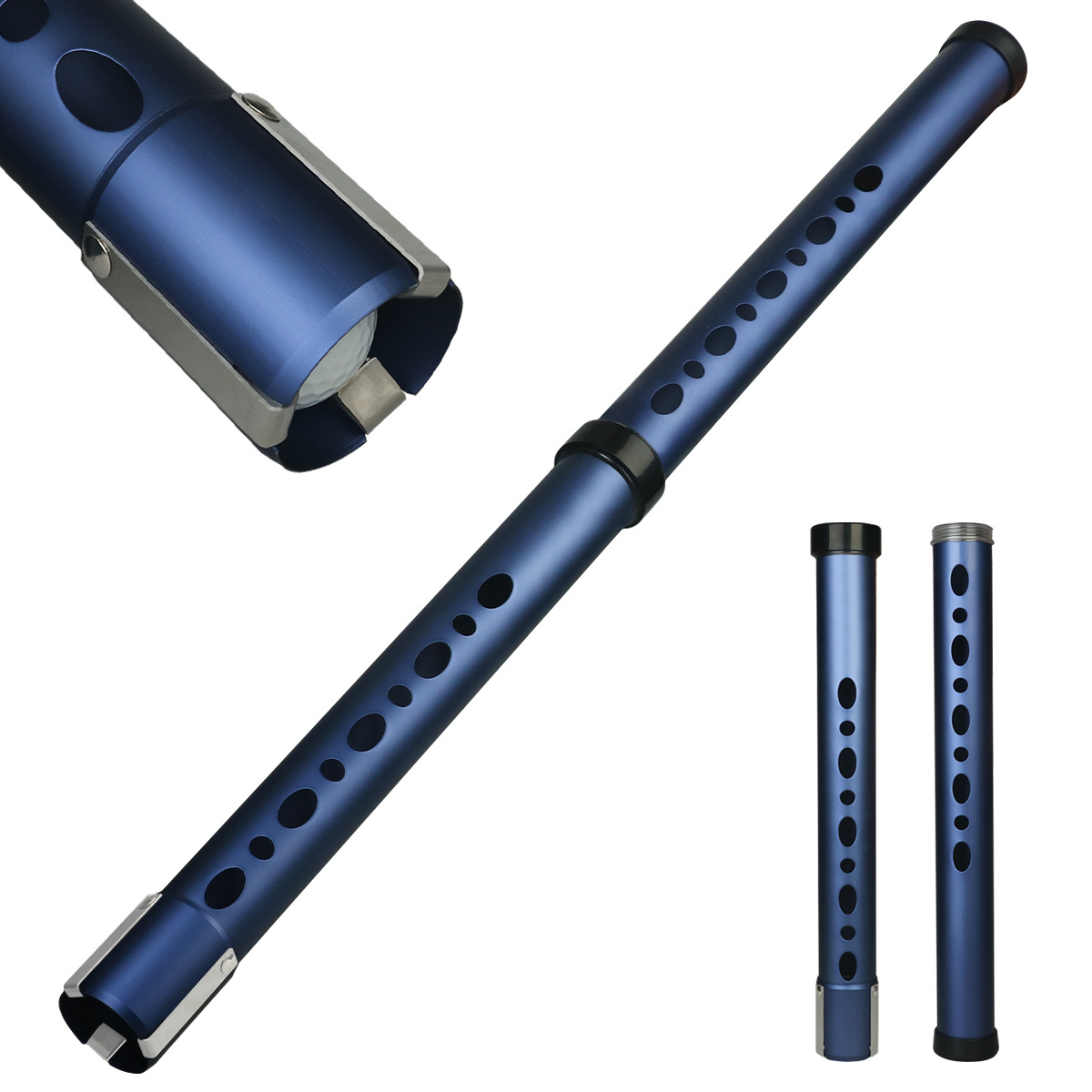 Aluminum Alloy Golf Ball Retriever Shagger Grabber Ball Collector Pickup Tool Device