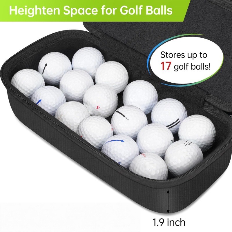 High Quality Classic Water Resistant Protection Golf Set Organizer Zipper Closure Travel Golf Ball Bag EVA Case for Unisex